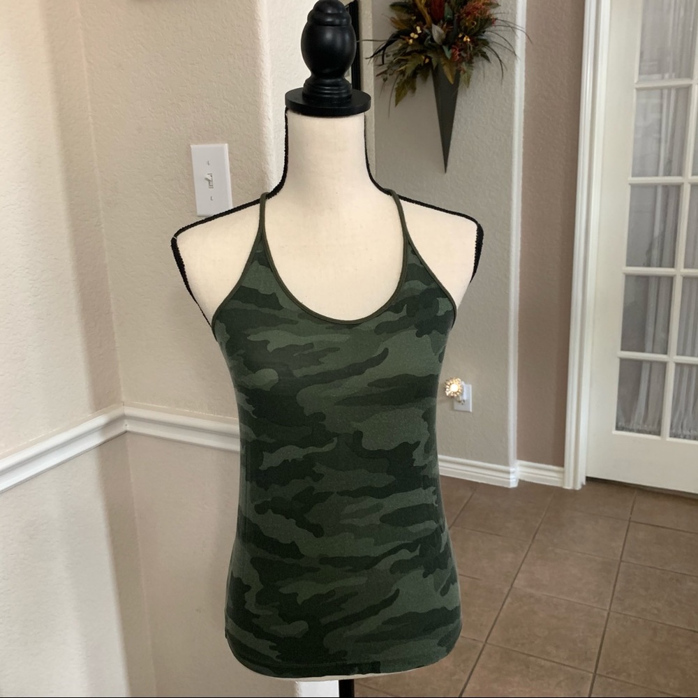 J. Crew army green camo tank top Size S